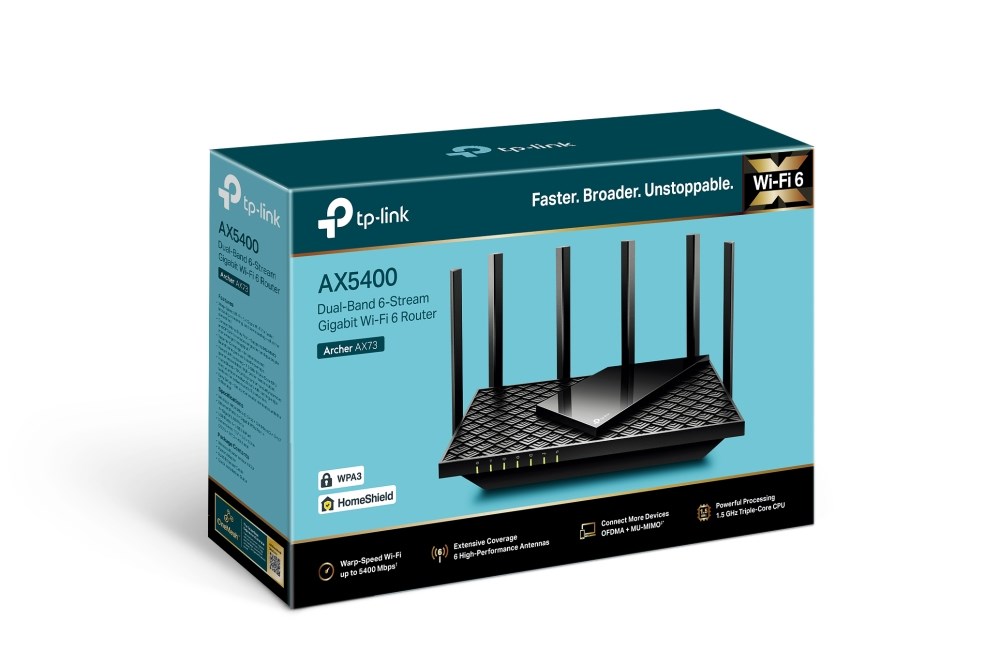 TP-Link Archer AX5400 Dual-Band Gigabit Wi-Fi 6 Router, Black - Afbeelding 4