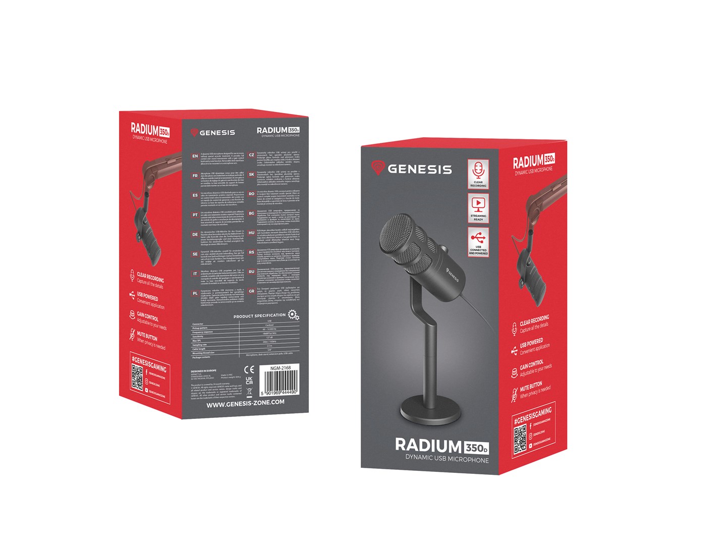 GENESIS Radium 350D Black PC microphone - Afbeelding 7