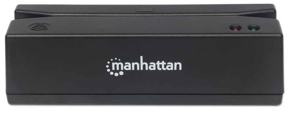 Manhattan USB-A Magnetic Strip Card Reader, Triple Track Reader, Keyboard Wedge Decoder, Cable 1.5m, Black, Three Year Warranty - Afbeelding 3