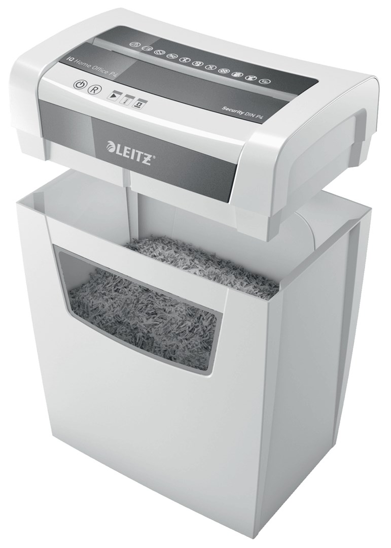 Leitz IQ Home Office P-4 paper shredder Particle-cut shredding 22 cm White - Afbeelding 3