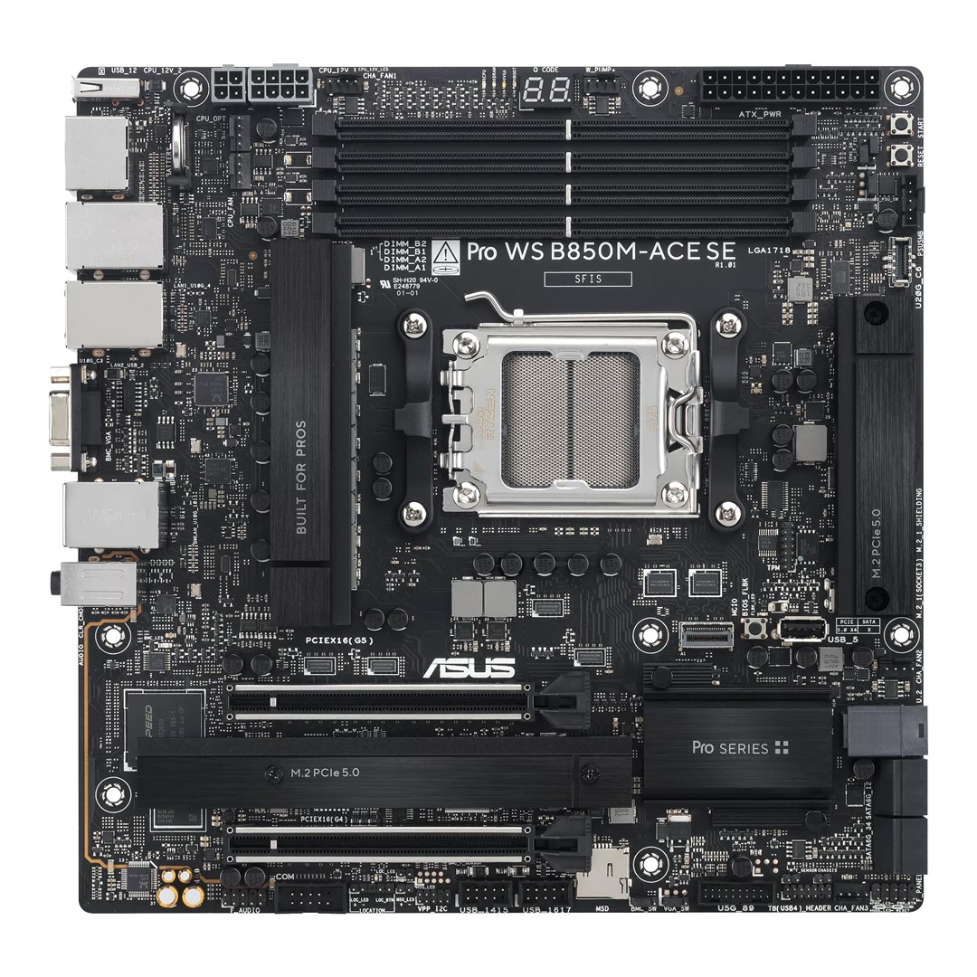 Asus PRO WS B850M-ACE SE AM5 AMD motherboard - Afbeelding 2