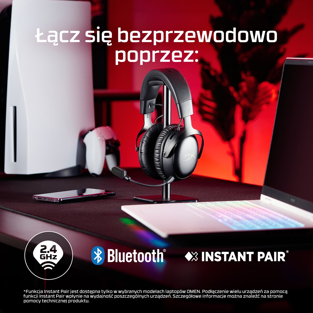 HyperX Cloud III S Wireless - Gaming Headset (Black) - Afbeelding 3