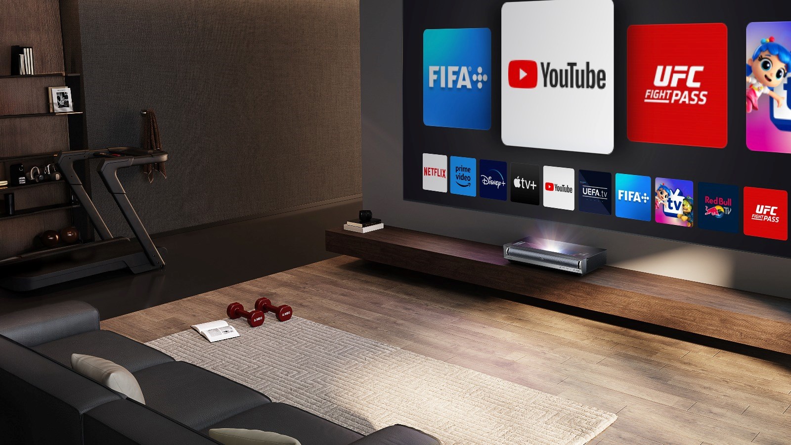 Hisense PX3 Laser Cinema TV 4K data projector Ultra short throw projector 2800 ANSI lumens 2160p (3840x2160) Black - Afbeelding 3