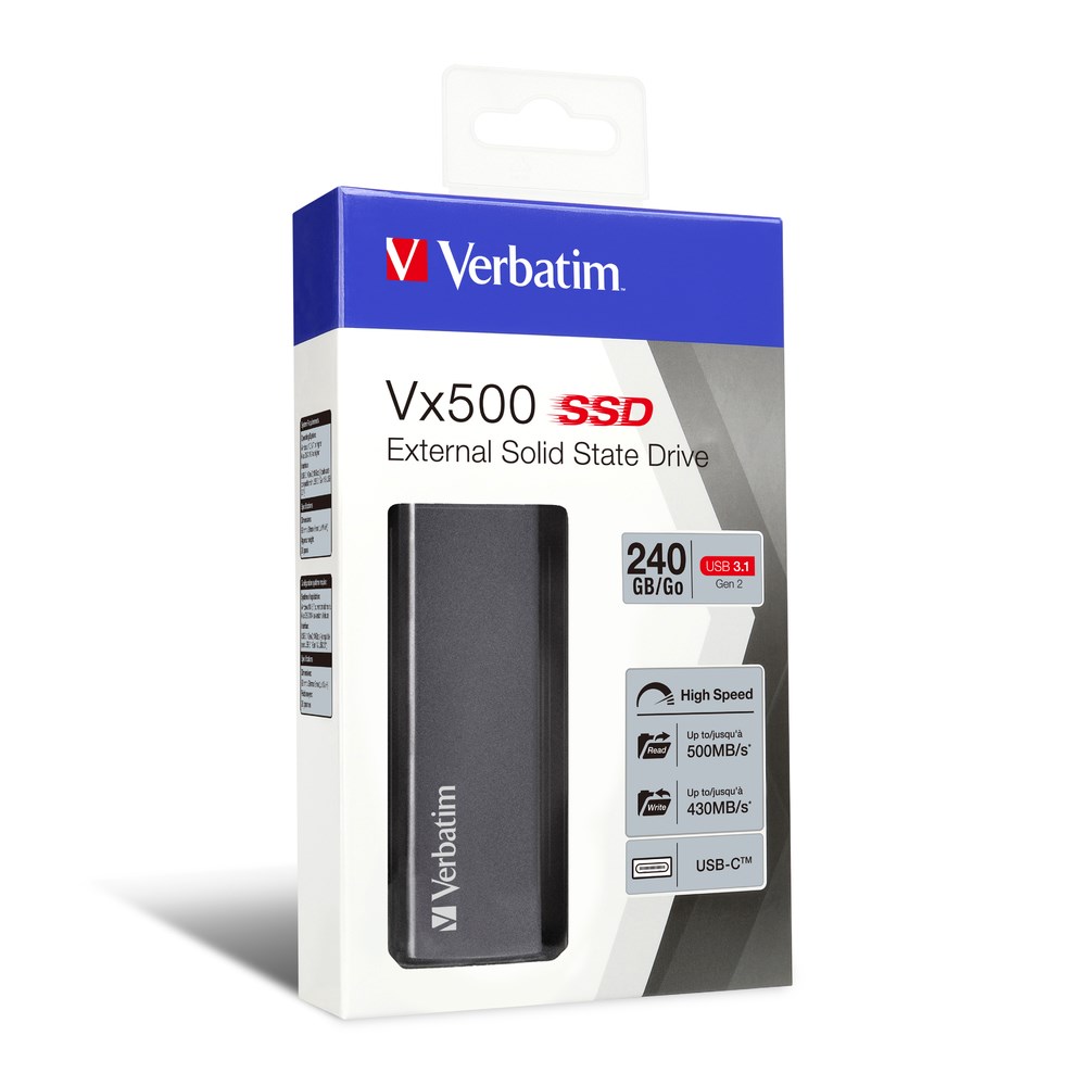 Verbatim Vx500 External SSD USB 3.1 Gen 2 240GB - Afbeelding 4