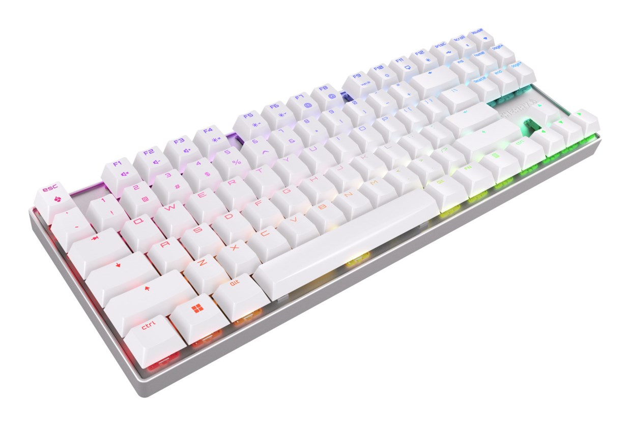 CHERRY MX 8.2 TKL Wireless RGB keyboard Gaming USB + RF Wireless + Bluetooth QWERTZ German White - Afbeelding 2