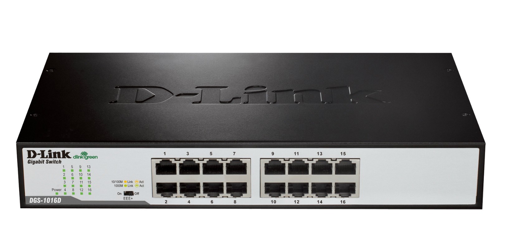 D-Link DGS-1016D/E network switch Unmanaged Black, Metallic - Afbeelding 3