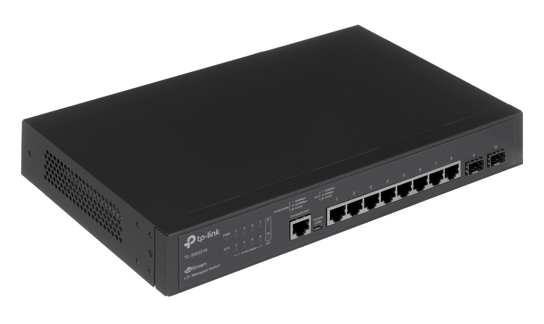 TP-LINK TL-SG3210 Managed L2 Gigabit Ethernet (10/100/1000) Power over Ethernet (PoE) Black