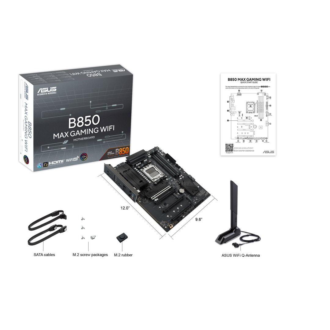 ASUS B850 MAX GAMING WIFI AMD B850 Socket AM5 ATX - Afbeelding 7