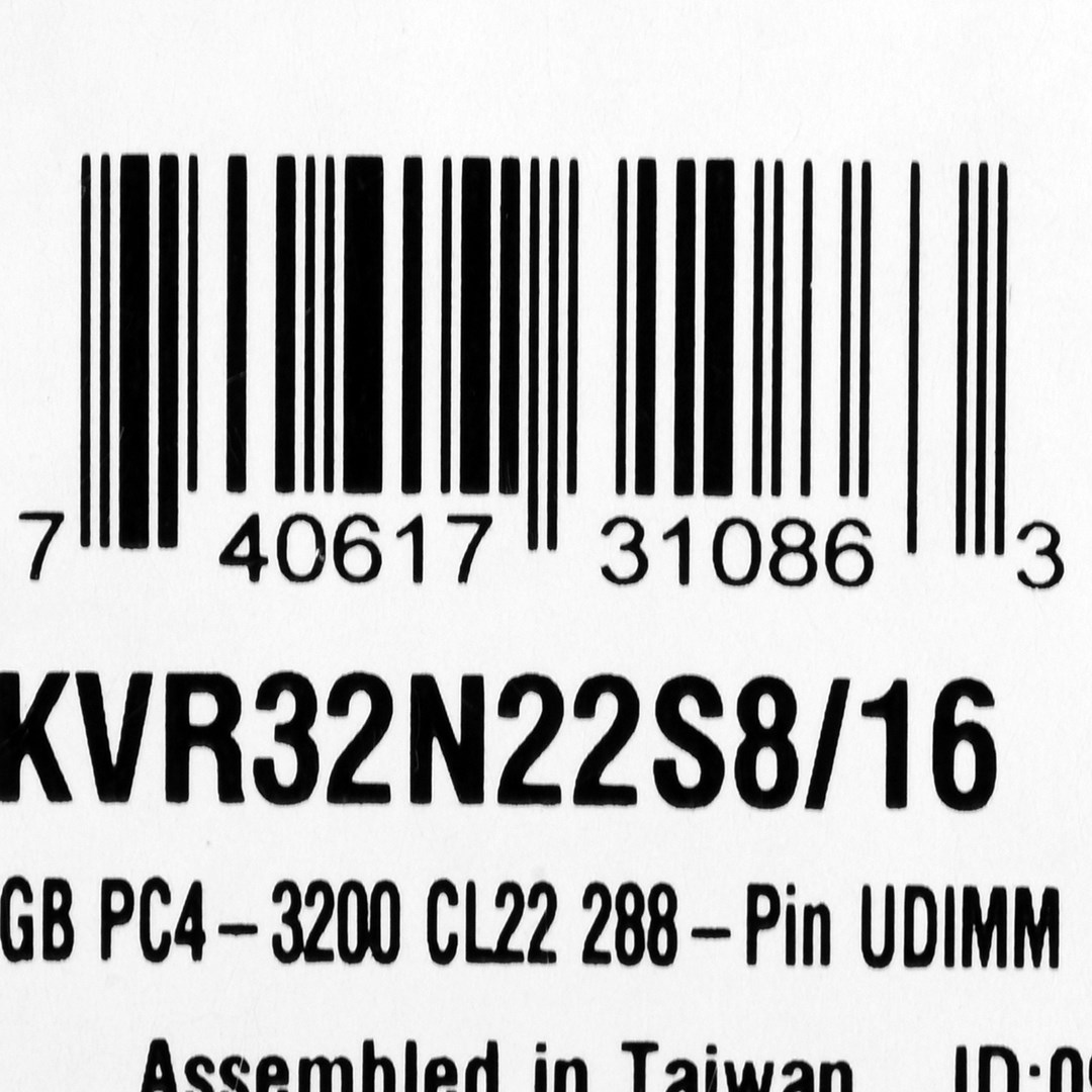 Kingston Technology KVR32N22S8/16 memory module 16 GB 1 x 16 GB DDR4 3200 MHz - Afbeelding 2