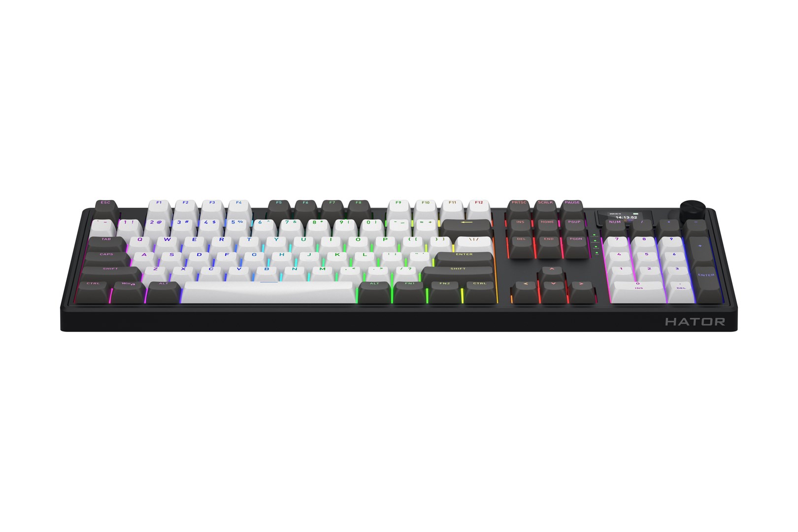 HATOR Skyfall Pro Wireless 100 keyboard Gaming USB + RF Wireless + Bluetooth QWERTY US English Black, Grey - Afbeelding 2