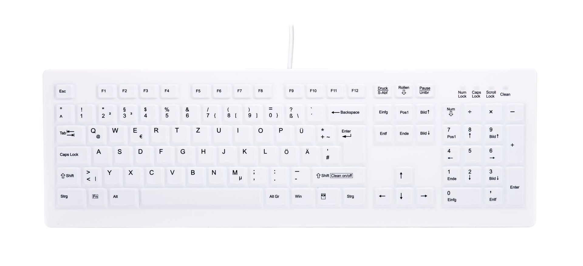 Contour Design Active Key Contour ClassicClean Silicone Cover Full-Size White DE C8100