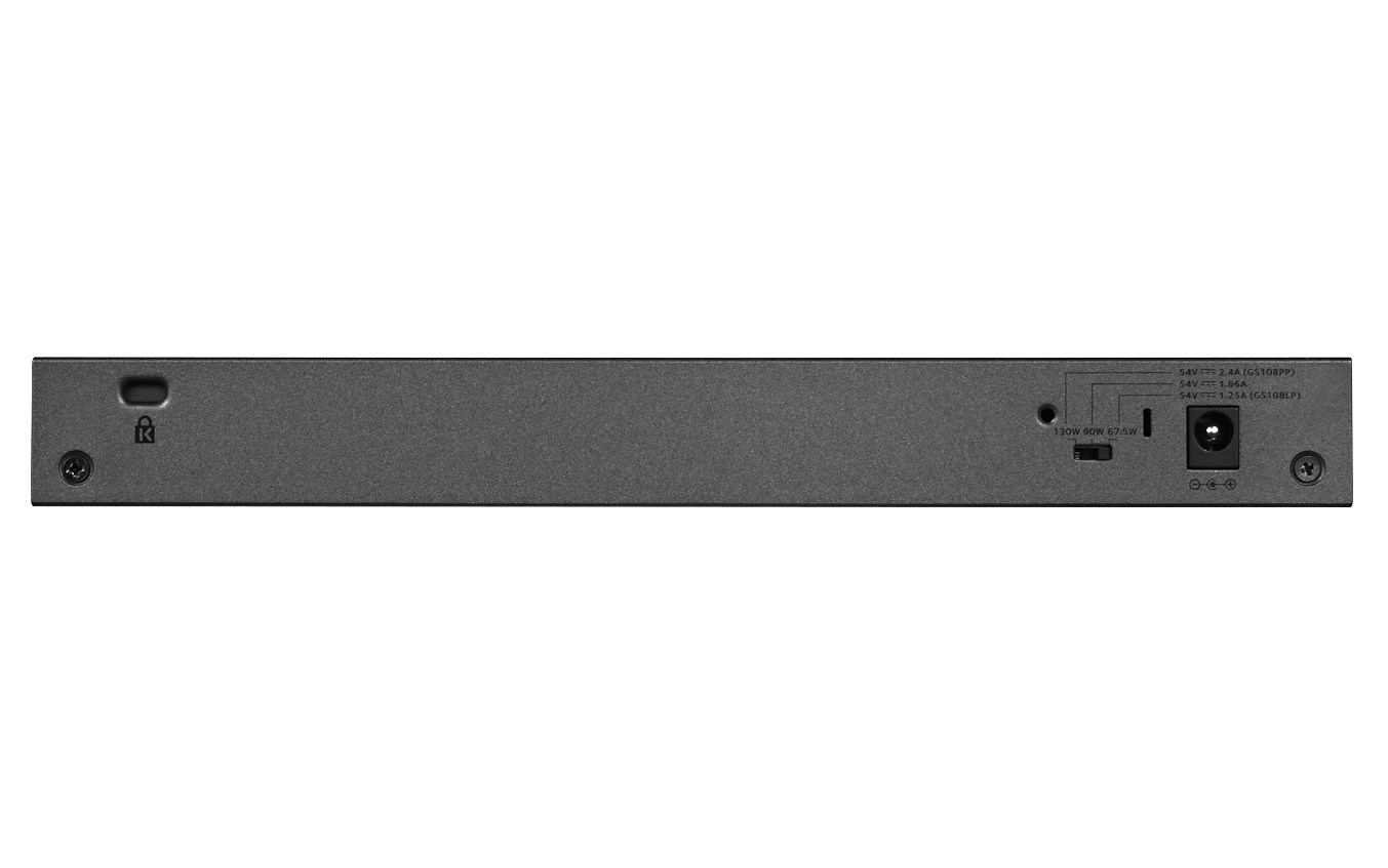 NETGEAR GS108LP Unmanaged Gigabit Ethernet (10/100/1000) Power over Ethernet (PoE) 1U Black, Grey - Afbeelding 7