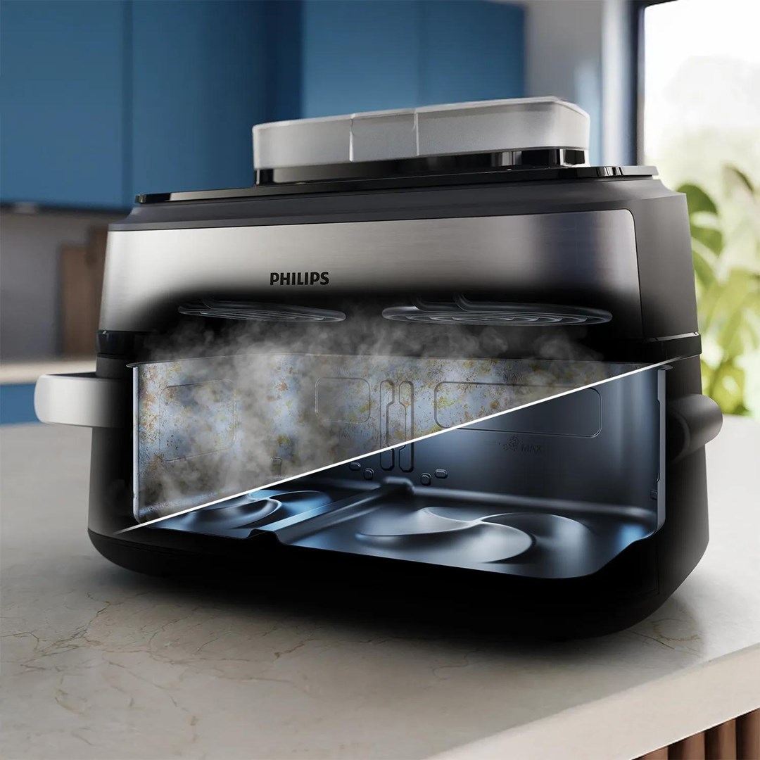 Philips 5000 series NA565/02 fryer Double 9.5 L Stand-alone 2750 W Hot air fryer Black, Silver, Stainless steel - Afbeelding 8