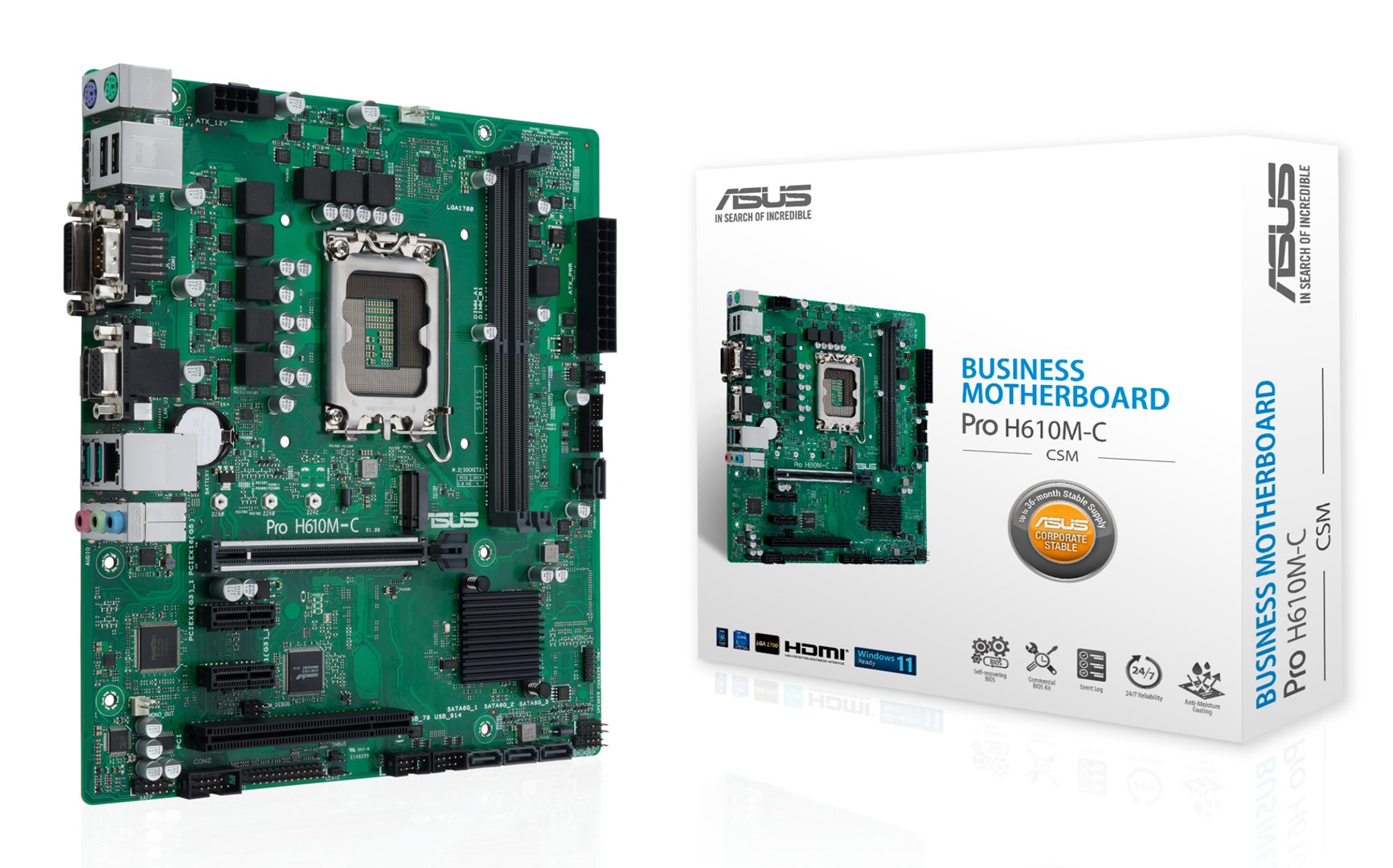 ASUS Pro H610M-C-CSM - bundkort - micr