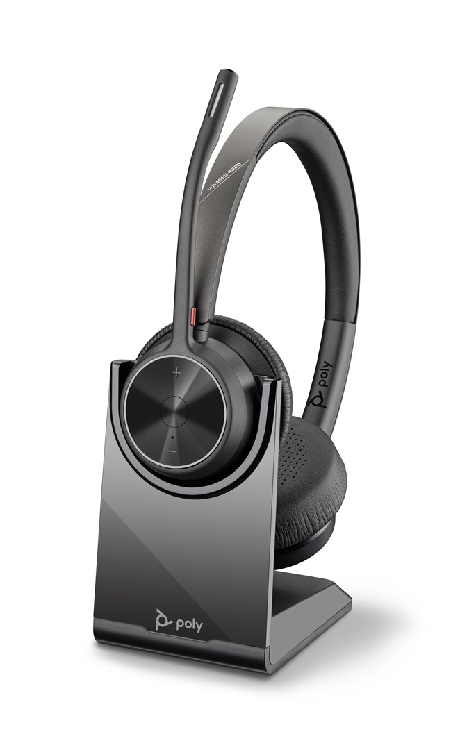 POLY Voyager 4320 USB-C Headset +BT700 dongle +Charging Stand