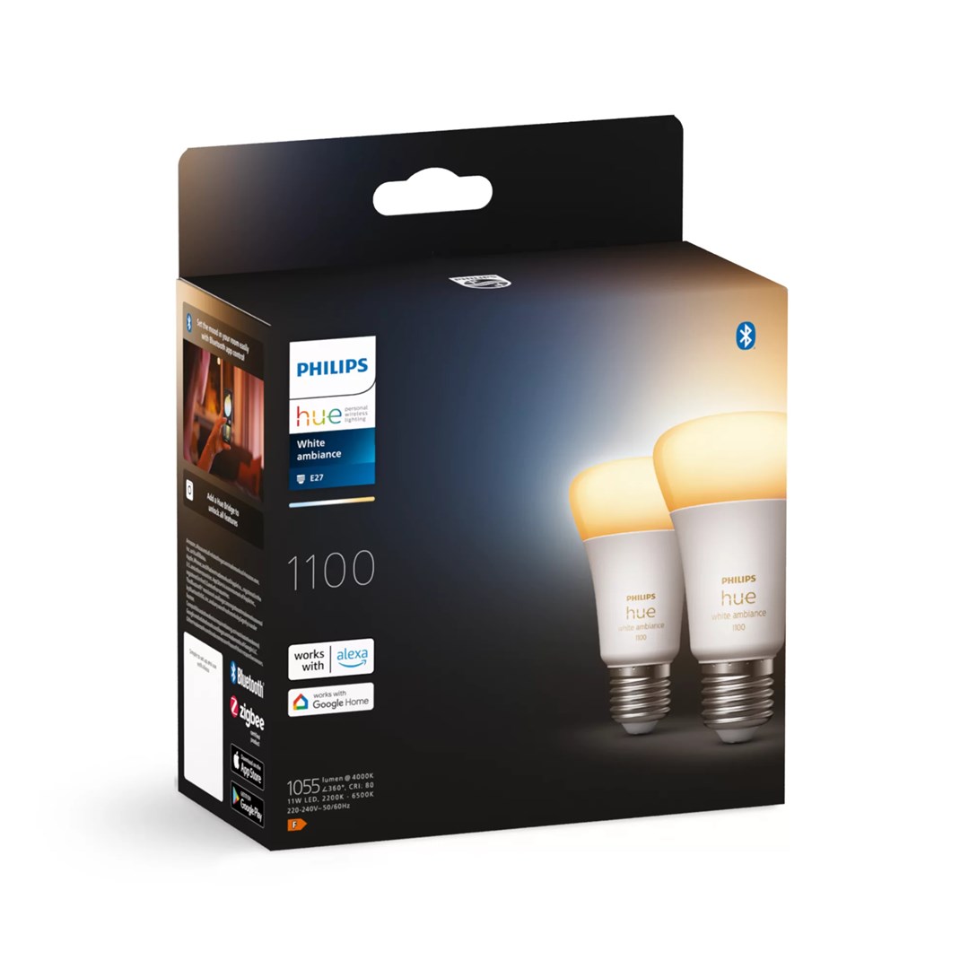 Philips Hue White ambience A60 – E27 smart bulb – 1100 (2-pack) - Afbeelding 4