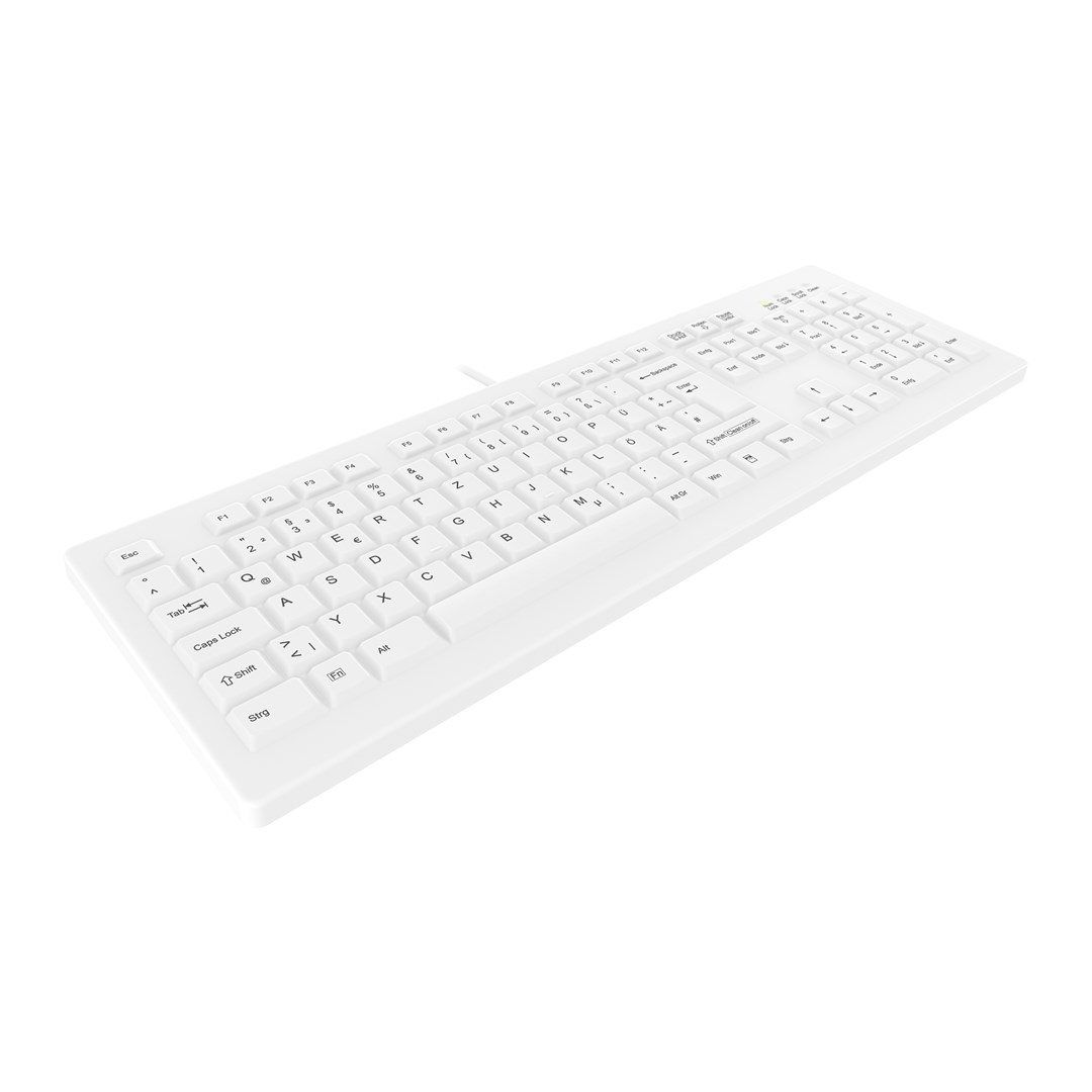 Contour Design Active Key Contour ClassicClean Medical Keyboard Removable Cover Full-Size Wired White DE C8100 - Afbeelding 4