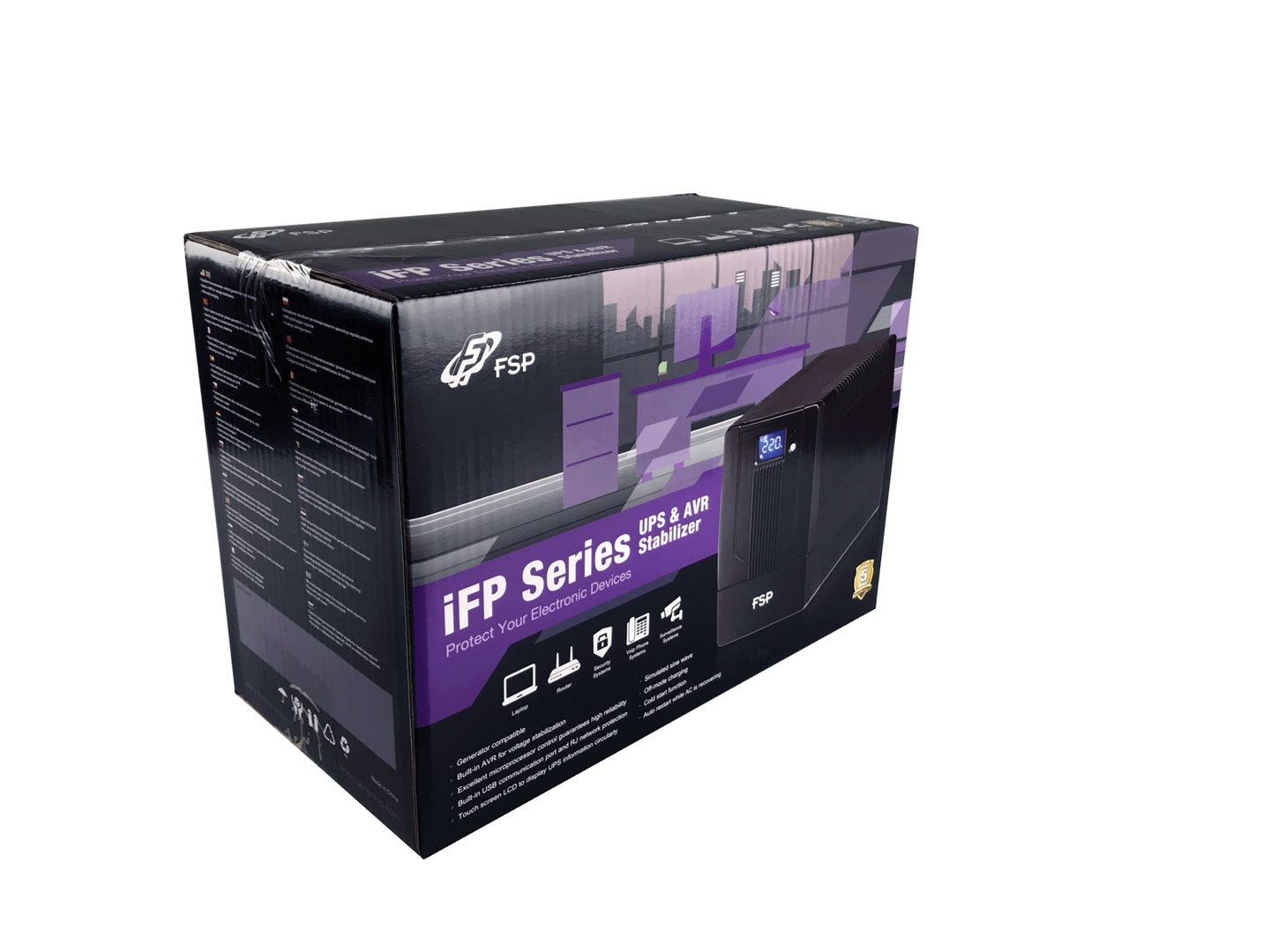 FSP iFP 1500 uninterruptible power supply (UPS) Line-Interactive 1.5 kVA 900 W 2 AC outlet(s) - Afbeelding 7
