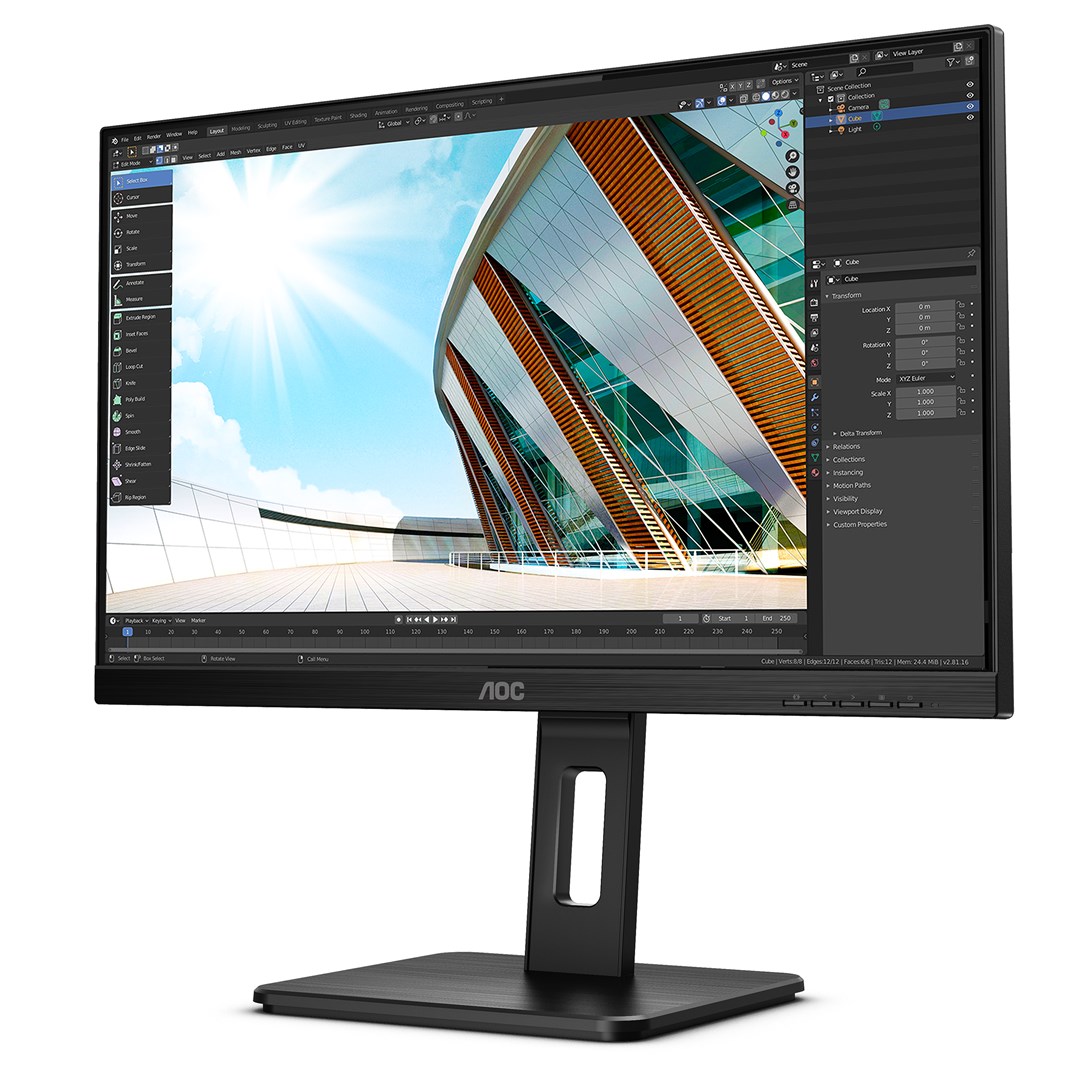 AOC Q24P2Q LED display 60.5 cm (23.8") 2560 x 1440 pixels Quad HD Black - Afbeelding 6
