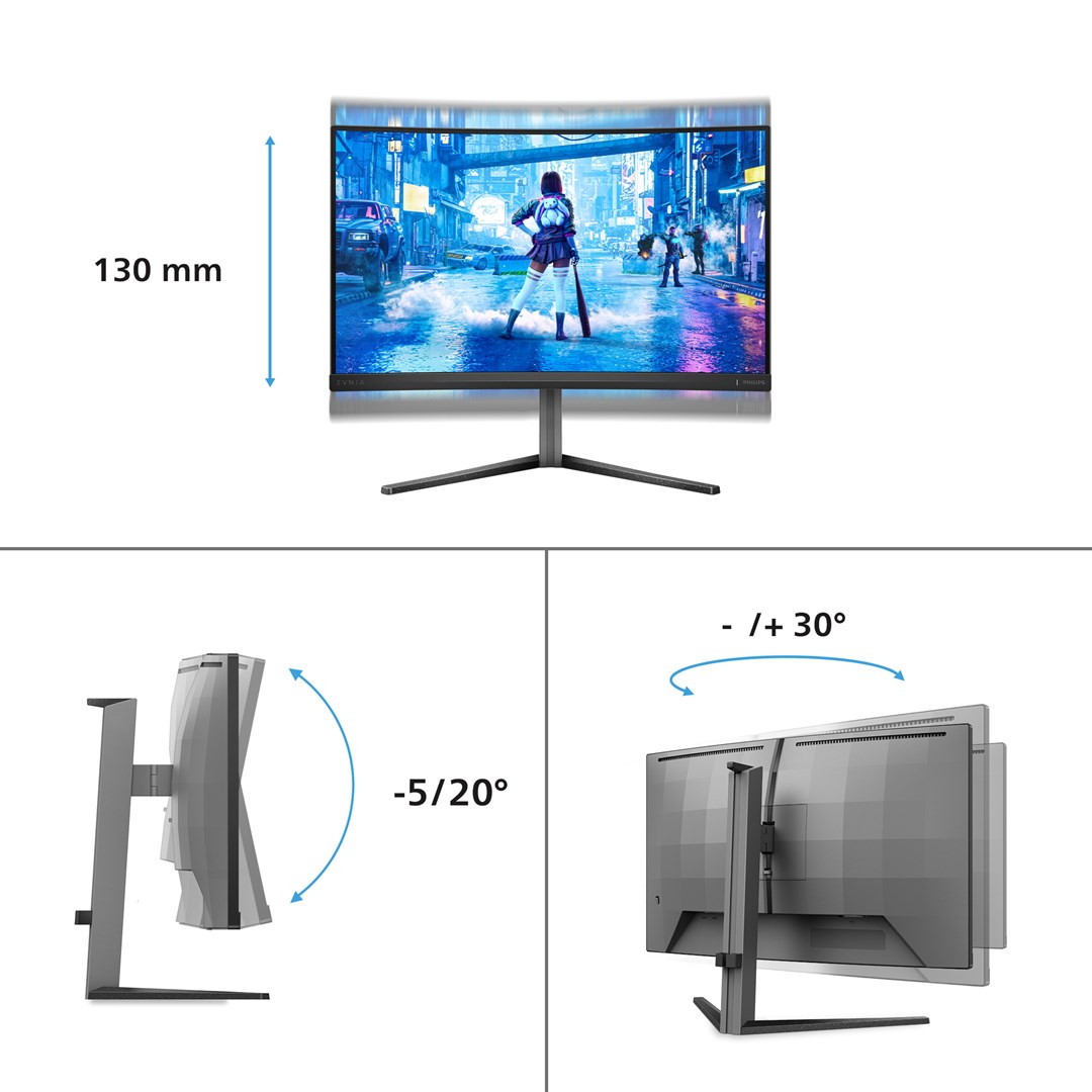 Philips Evnia 5000 27M2C5200W/00 computer monitor 68.6 cm (27") 1920 x 1080 pixels Full HD LCD Grey - Afbeelding 3