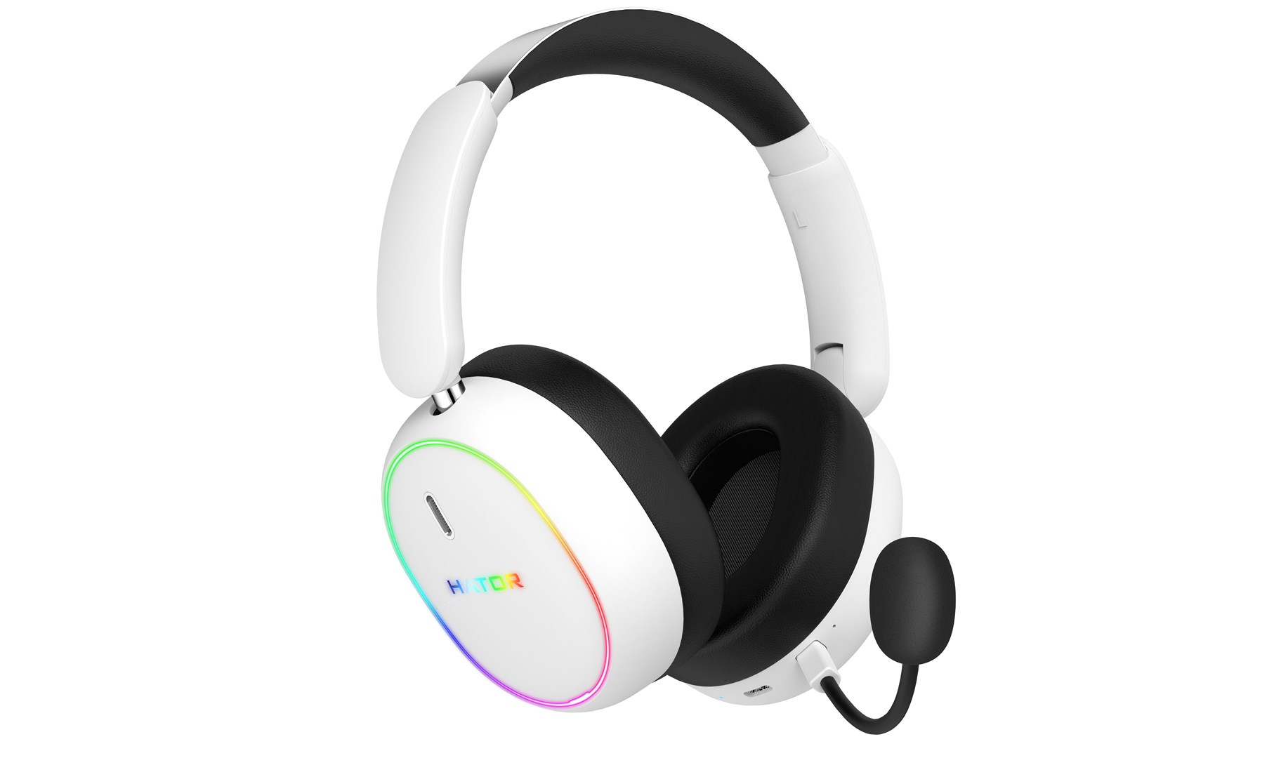 HATOR Phoenix 2 Wireless Headset Wired & Wireless Head-band Gaming USB Type-C / USB Type-A Bluetooth White - Afbeelding 3