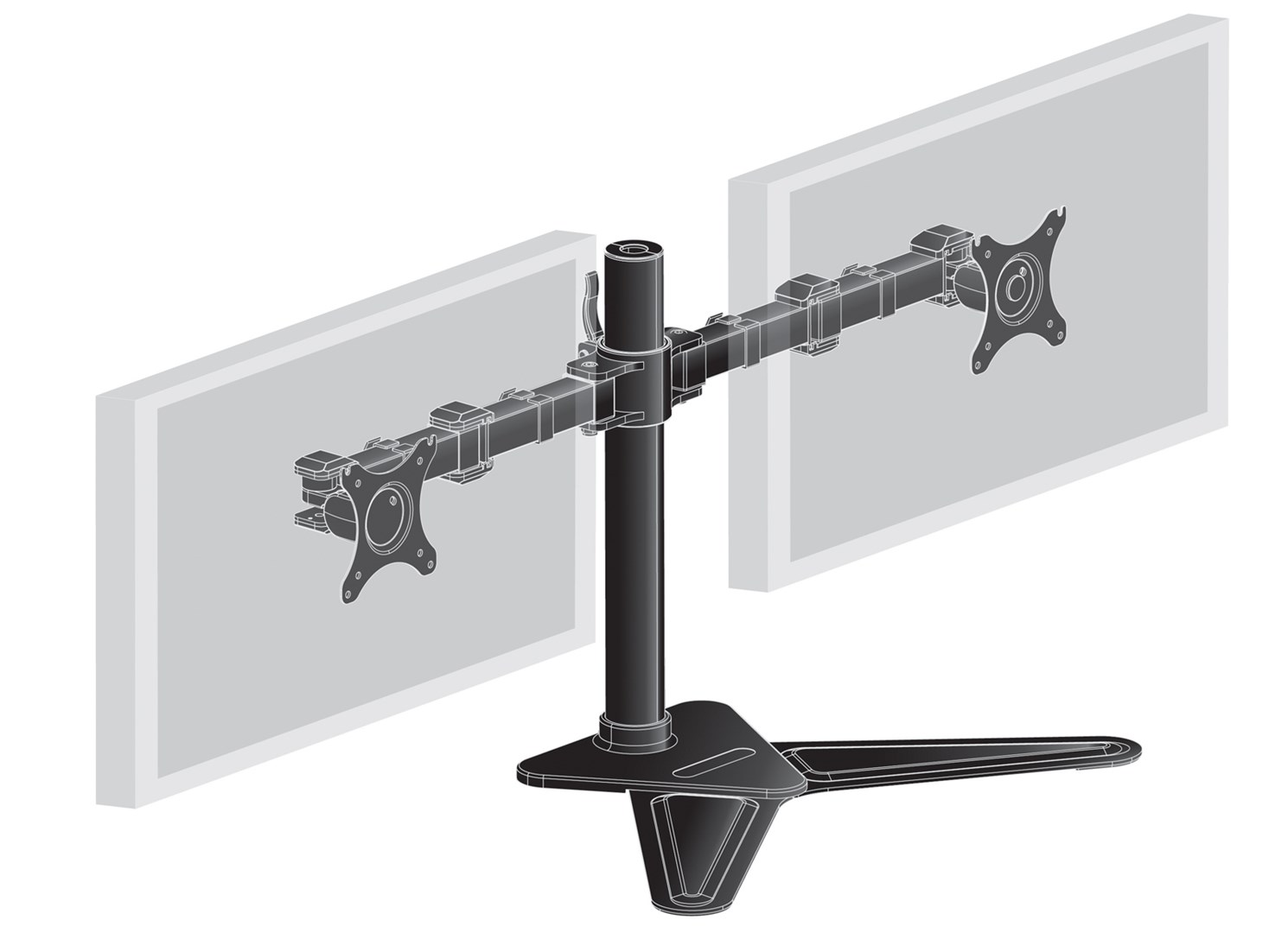 iiyama DS1002D-B1 monitor mount / stand 81.3 cm (32") Desk Black - Afbeelding 9