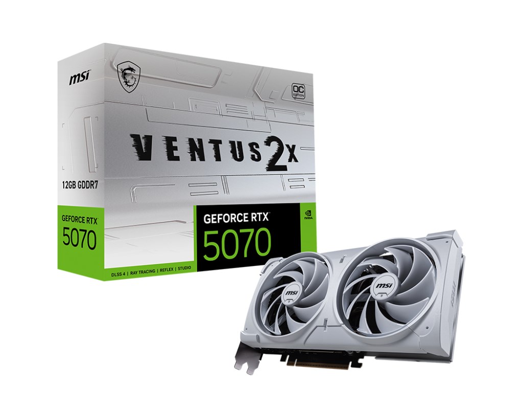MSI GeForce RTX5070 VENTUS 2X OC White NVIDIA GeForce RTX 5070 12 GB GDDR7