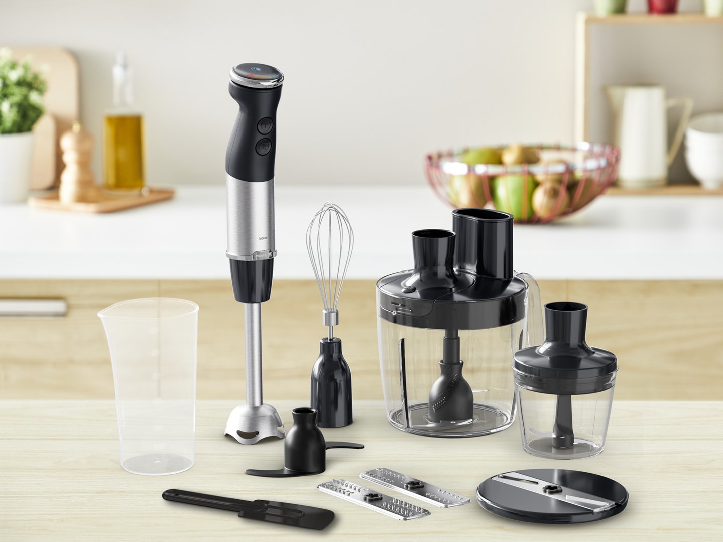 Tefal Quickchef+ HB67G830 blender 0.8 L Immersion blender 1000 W Black, Stainless steel - Afbeelding 4