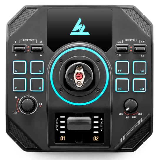 Thrustmaster Sol-R 4 HOTAS Black USB Joystick + engine control lever Analogue / Digital PC - Afbeelding 6