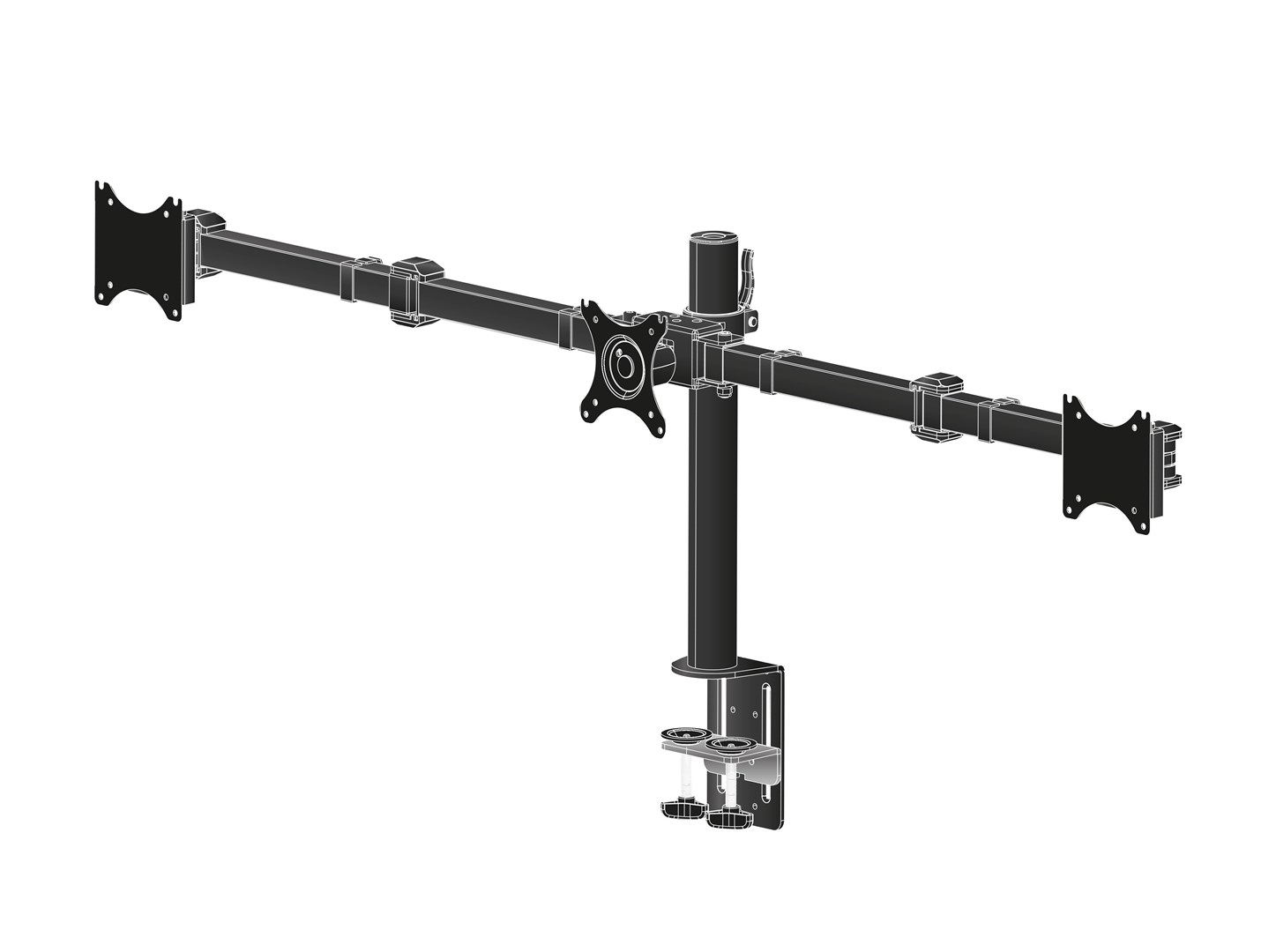 iiyama Desk Mount 68.6 cm (27") Black - Afbeelding 4