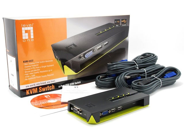 LevelOne 4-Port USB VGA KVM Switch - Afbeelding 4