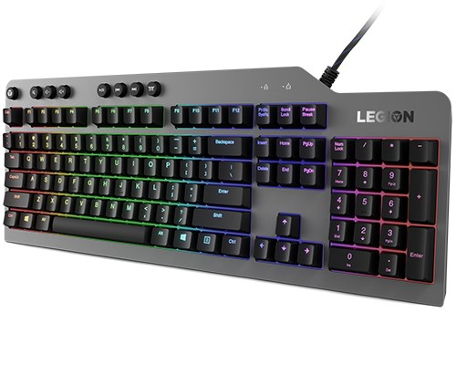 Lenovo Legion K500 keyboard Gaming USB QWERTY US English Black, Grey - Afbeelding 2