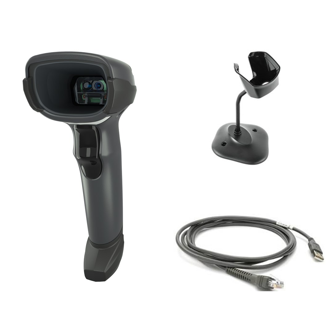 Zebra 1D/2D/OCR, 340 mA, IP52, Array Imager, Black, USB cable kit with Stand - Afbeelding 4