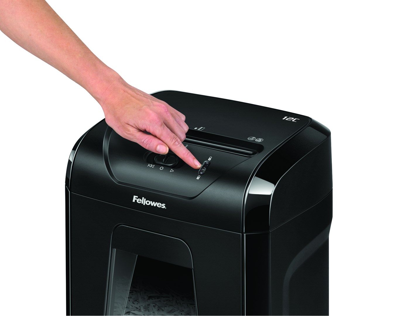 Fellowes Aktenvernichter Powershred 12C schwarz - Afbeelding 5