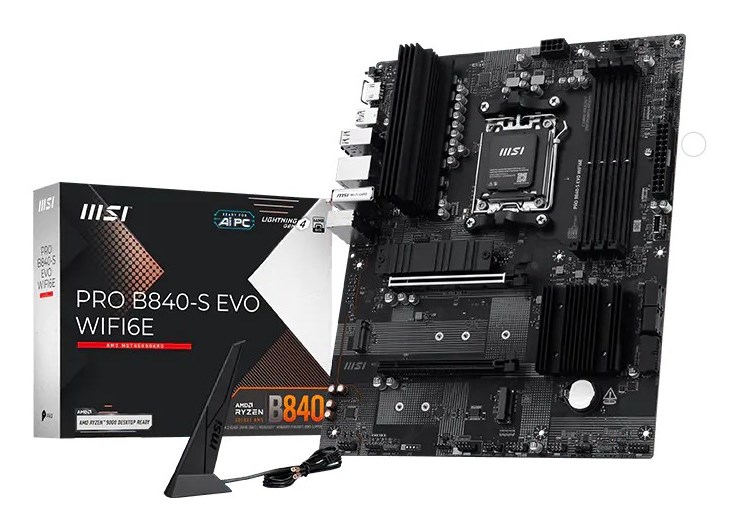 MSI Pro B840-S EVO WIFI6E AMD B840 Socket AM5 ATX