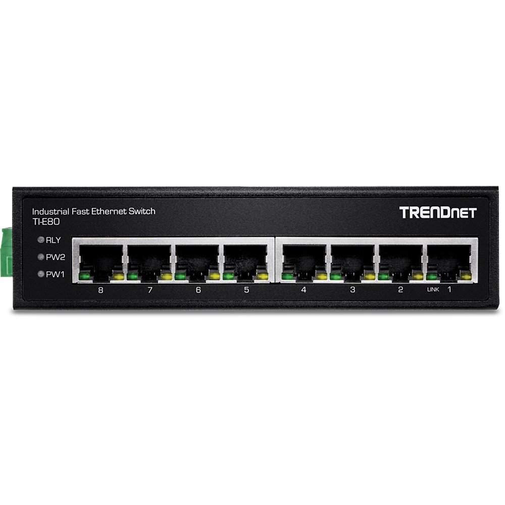 Trendnet TI-E80 network switch Unmanaged Fast Ethernet (10/100) Black - Afbeelding 4