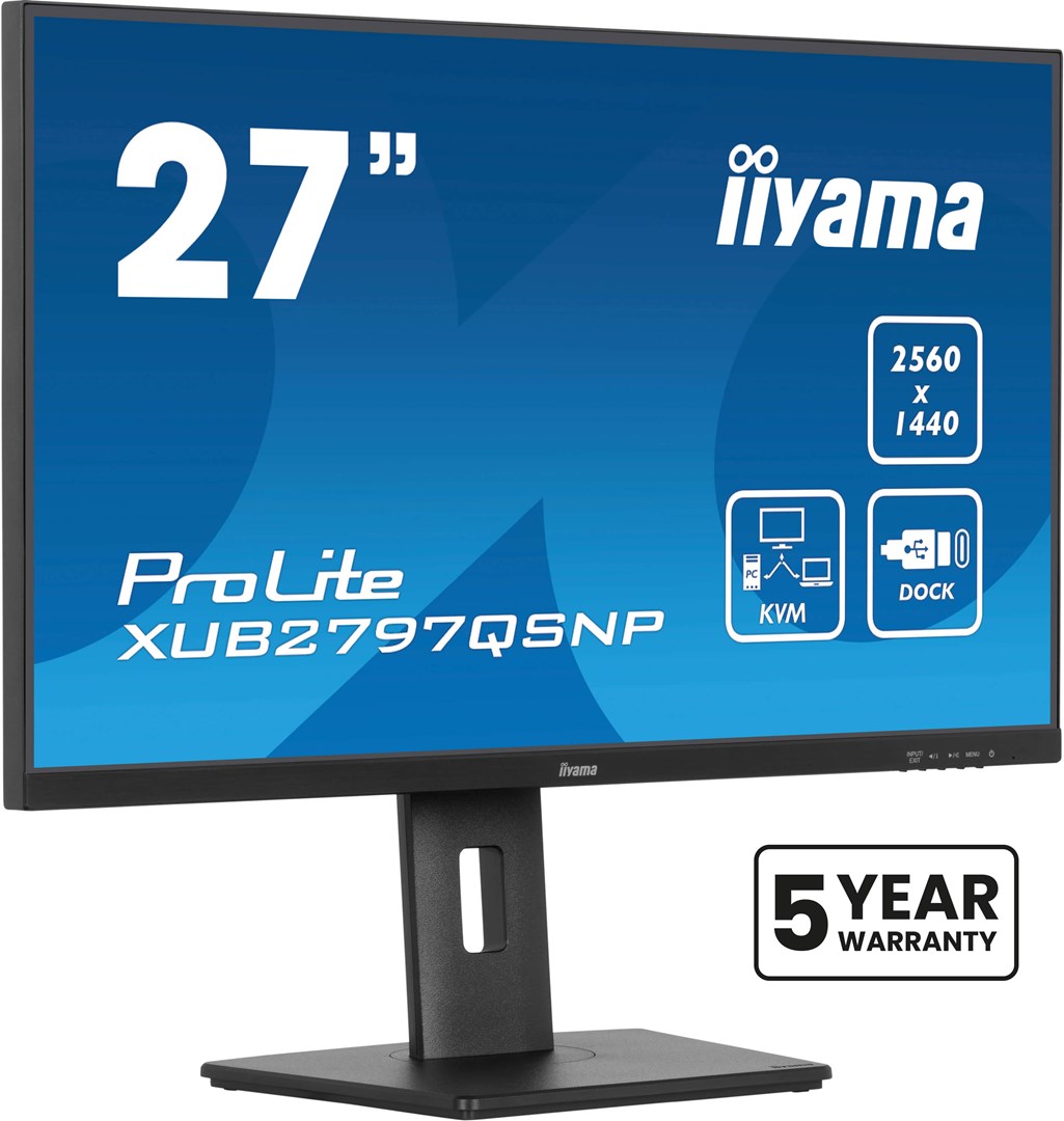iiyama ProLite XUB2797QSNP-B1 computer monitor 68.6 cm (27") 2560 x 1440 pixels Wide Quad HD LED Black