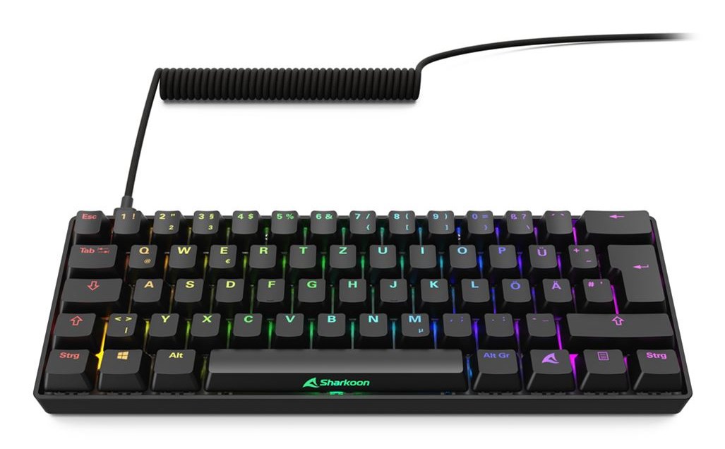 Sharkoon 100065629 keyboard Home USB QWERTZ German Black - Afbeelding 3