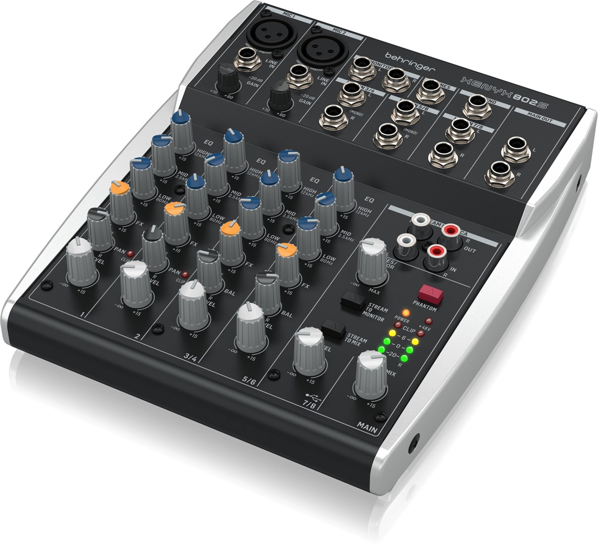 Behringer Xenyx 802S 2 channels Black, Silver - Afbeelding 3