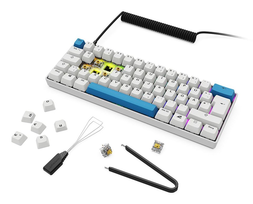 Sharkoon SGK50 S4 keyboard Home USB QWERTZ German White - Afbeelding 16
