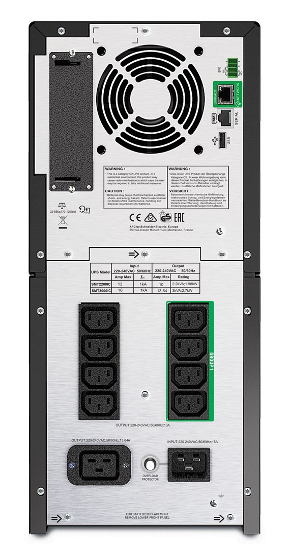 APC Smart-UPS SMT2200IC - 8x C13, 1x C19, USB, SmartConnect, 2200VA - Afbeelding 3