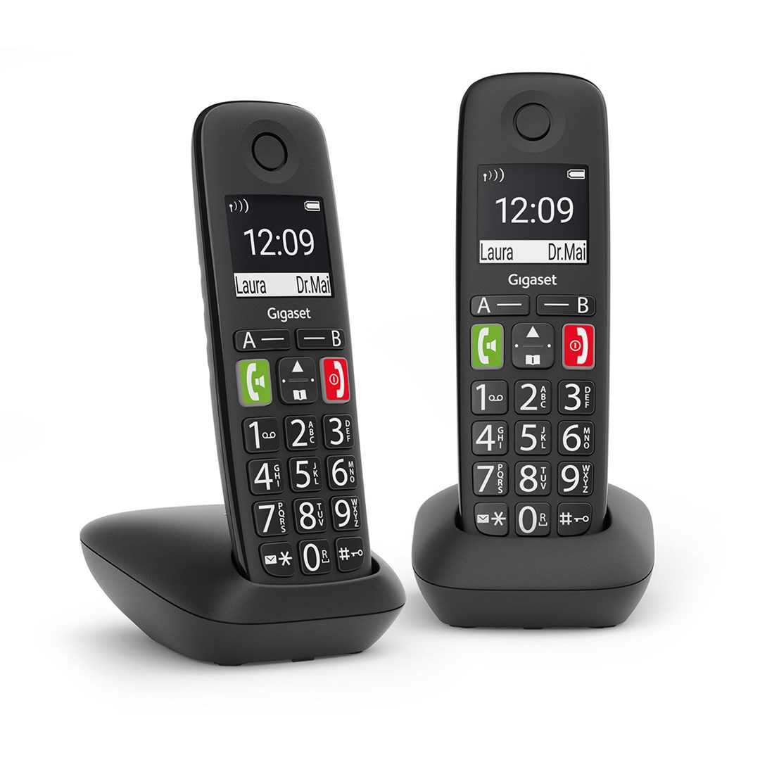 Gigaset E290 Duo - Cordless DECT Phone Black - Afbeelding 2