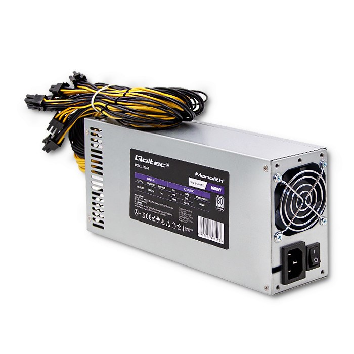 Qoltec 50349 power supply unit 1800 W ATX Grey - Afbeelding 2