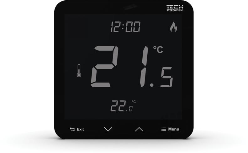 Wireless room regulator black R-10S PLUS