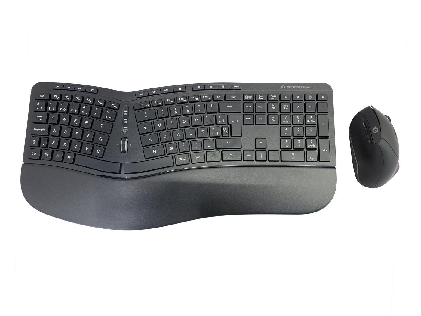 Conceptronic ORAZIO ERGO Wireless Ergonomic Keyboard & Mouse Kit, Spanish layout - Afbeelding 8