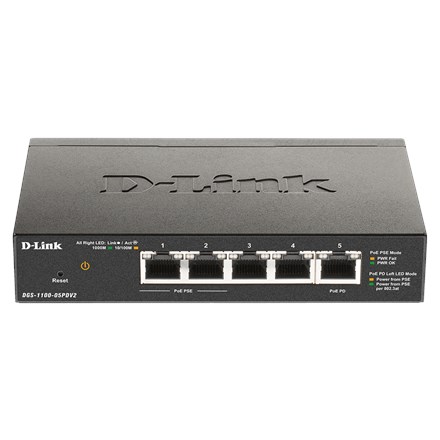 D-Link 5-Port Gigabit PoE Smart Managed Switch with 1 PD port - Afbeelding 6
