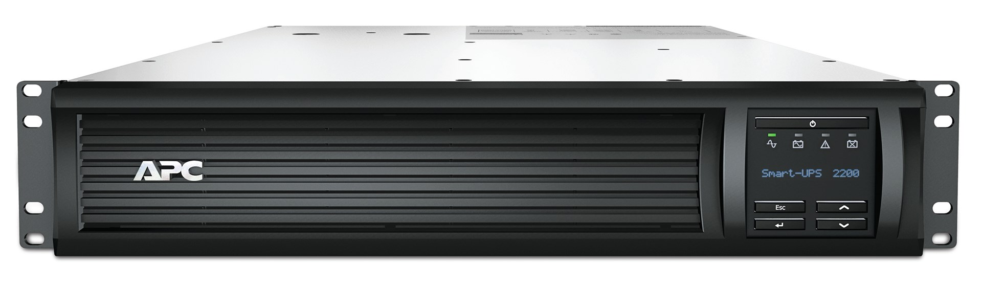 APC Smart-UPS, Line Interactive, 2200VA, Rackmount 2U, 230V, 8x IEC C13+2x IEC C19 outlets, Network Card, AVR, LCD - Afbeelding 2