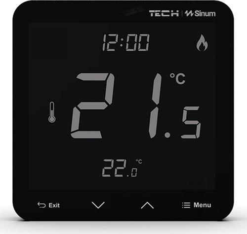 Wired room thermostat black R-S3