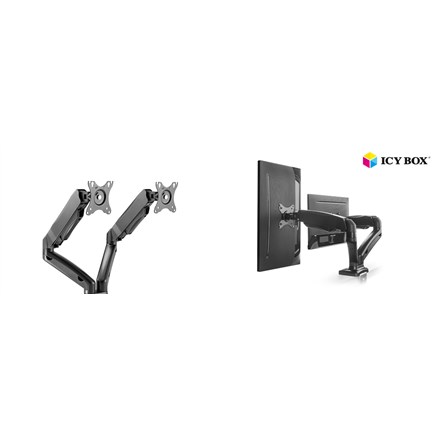 ICY BOX IB-MS304-T 68.6 cm (27") Desk Black - Afbeelding 2