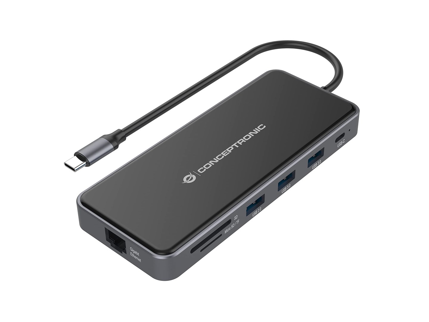 Conceptronic DONN15G laptop dock/port replicator Wired USB 3.2 Gen 1 (3.1 Gen 1) Type-C Grey - Afbeelding 11